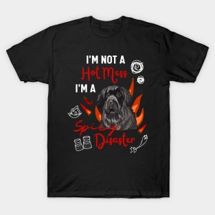 Hilarious Leonberger Dog Joke I Am Not A Hot Mess I Am A Spicy Disaster! T-Shirt